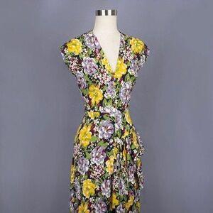 Sadie Ruffle Dress in Victory Floral - Trashy Diva size 8